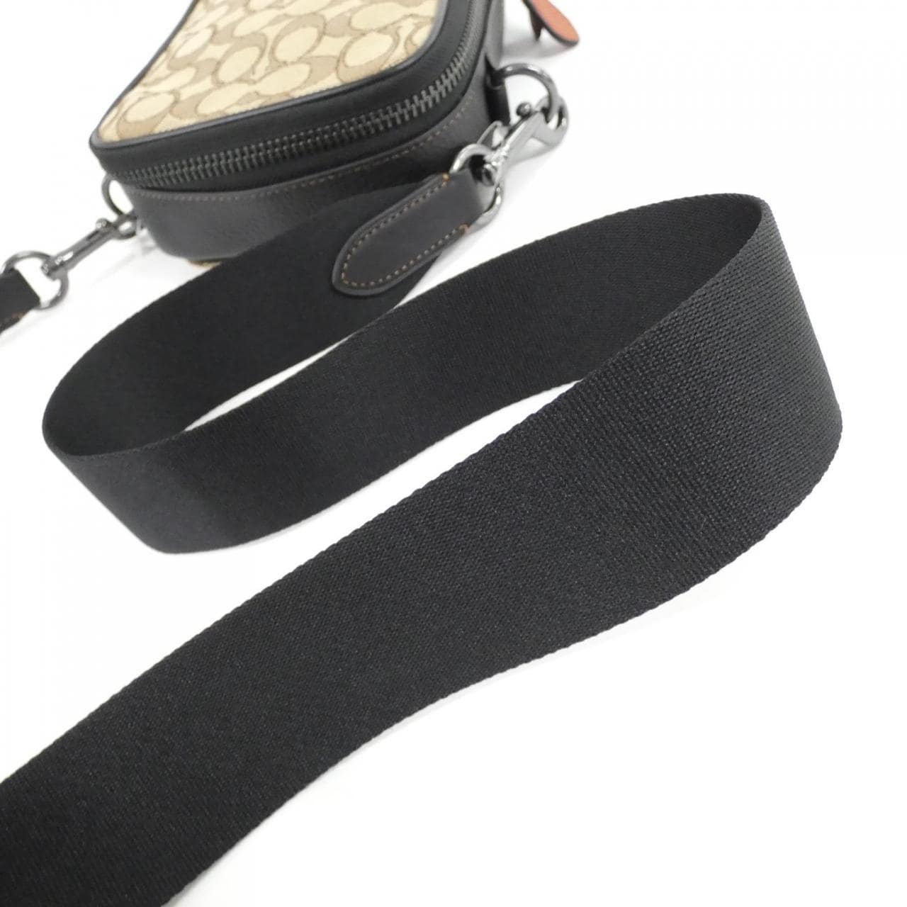 COACH CH097 Shoulder Bag Canvas 黑色 帆布 新品 - 縮圖 5