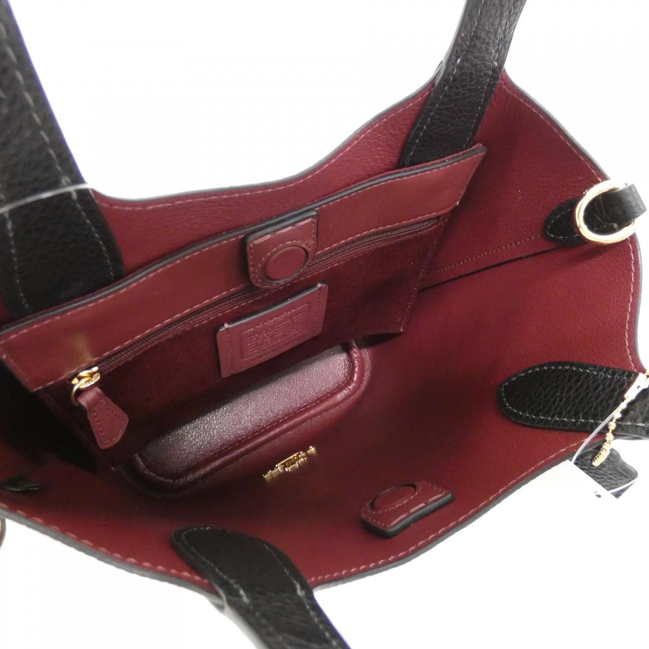 COACH CR168 Bag Leather 黑色 皮革 - 縮圖 6