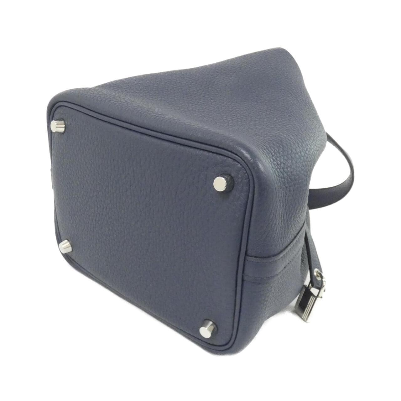 HERMES HERMÈS Picotin 056289CK Bag Clemence Blue Clemence Leather - Thumbnail 2