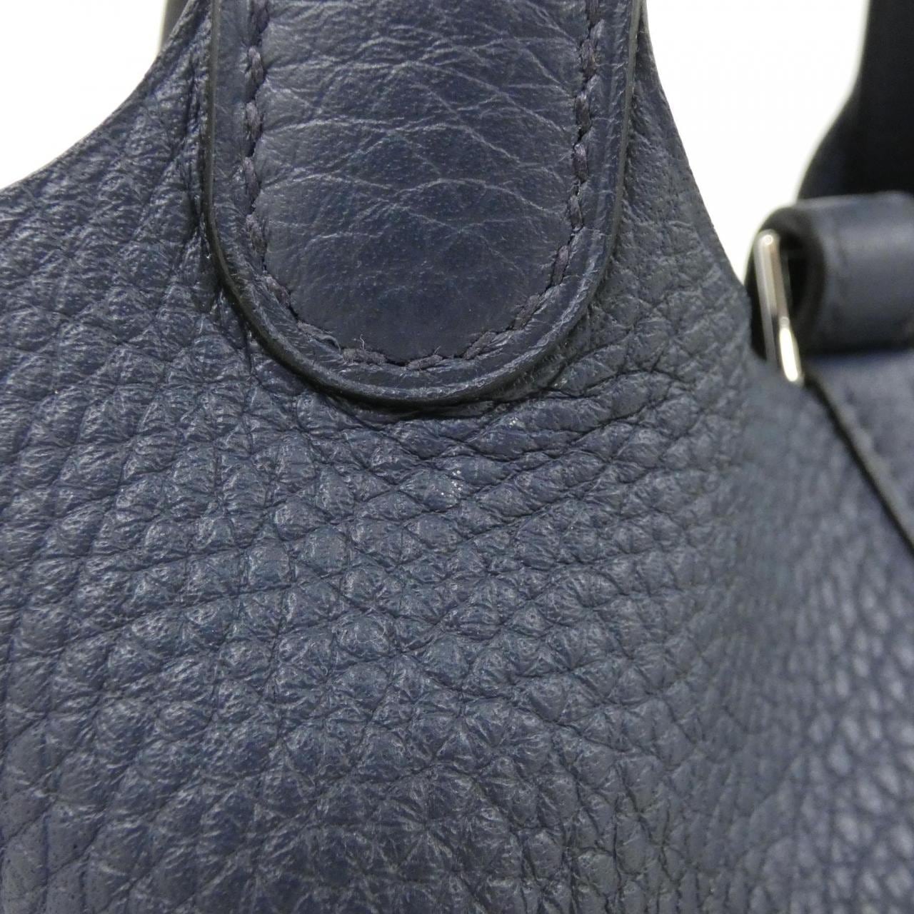 HERMES HERMÈS Picotin 056289CK Bag Clemence Blue Clemence Leather - Thumbnail 4