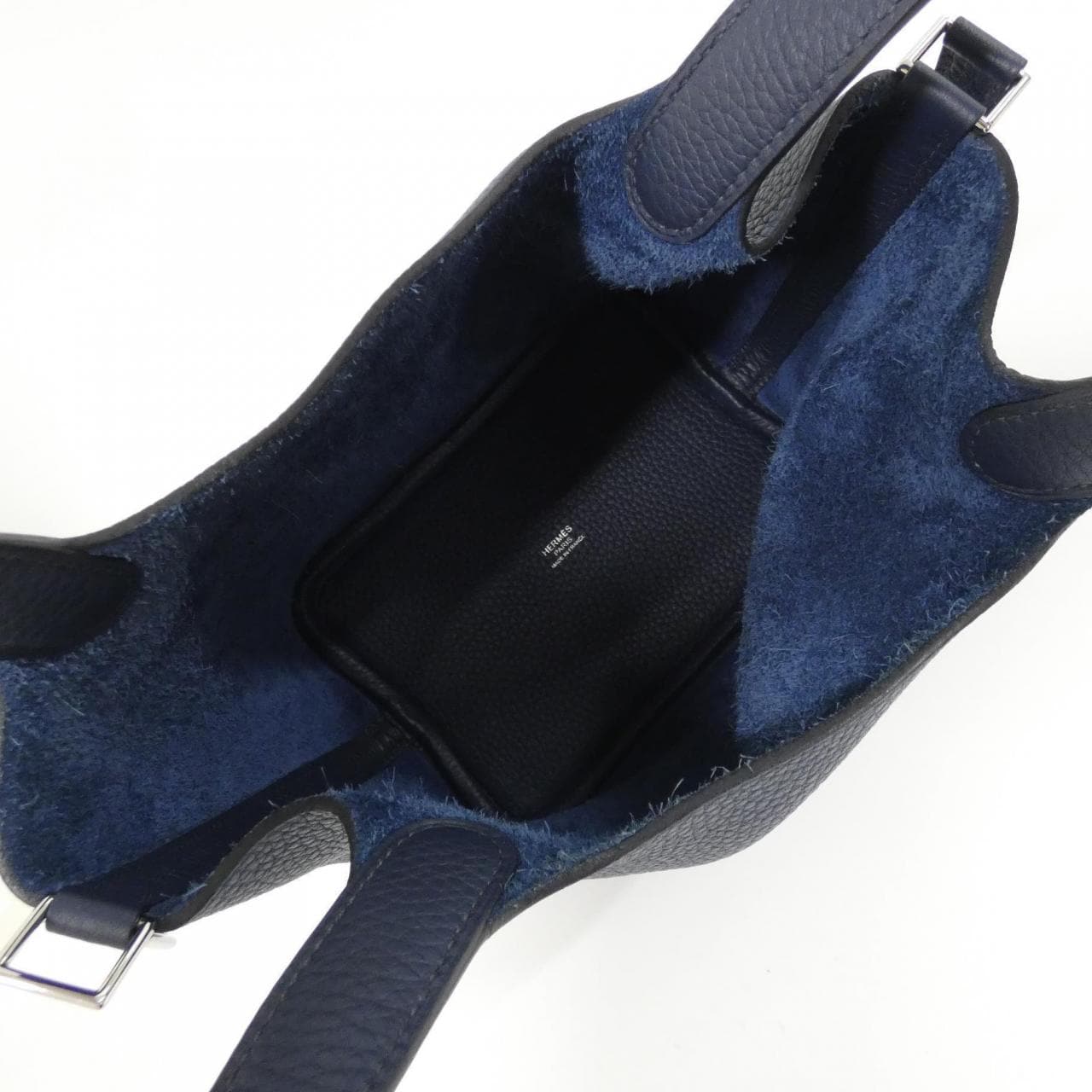 HERMES HERMÈS Picotin 056289CK Bag Clemence Blue Clemence Leather - Thumbnail 7