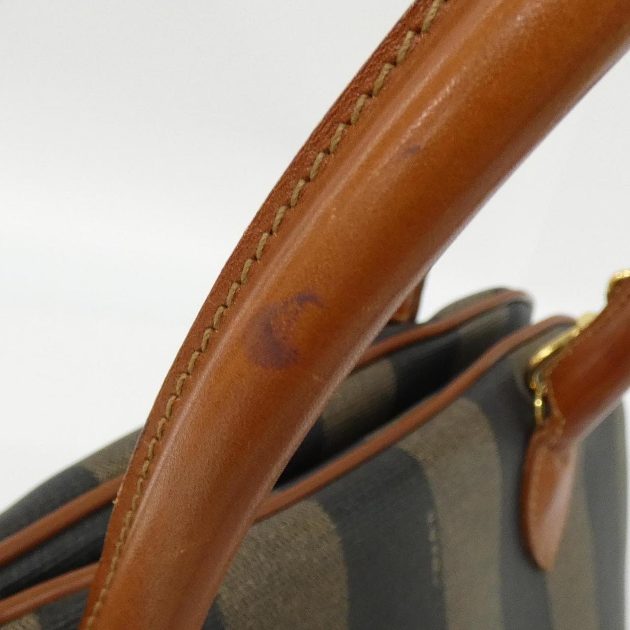 FENDI 14107 Handbag Canvas Brown Canvas - Thumbnail 6