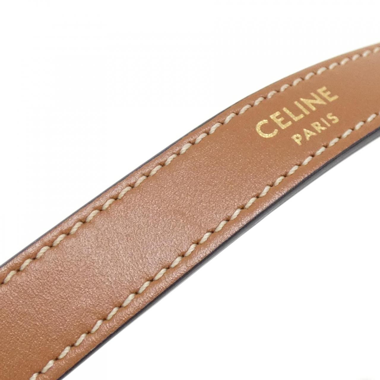 CELINE 10I602DS1 Shoulder Bag Canvas 黑色 帆布 中古品A - 縮圖 4