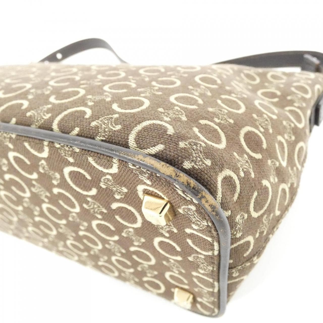 CELINE Shoulder Bag Canvas 棕色 帆布 中古品A - 縮圖 2