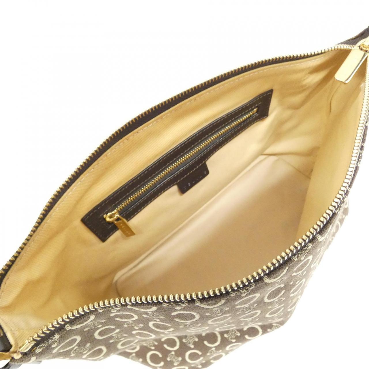 CELINE Shoulder Bag Canvas 棕色 帆布 中古品A - 縮圖 5