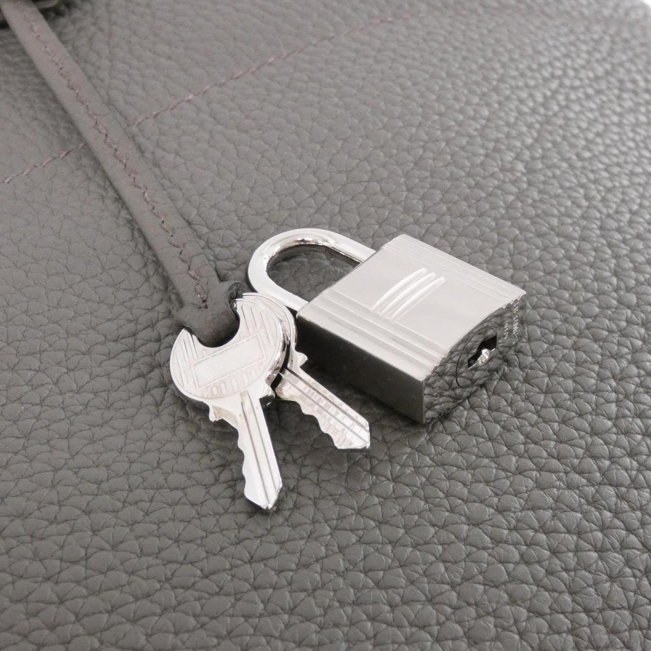 HERMES HERMÈS Bolide 073419CK Bag Clemence Black Clemence Leather Rank A - Thumbnail 5