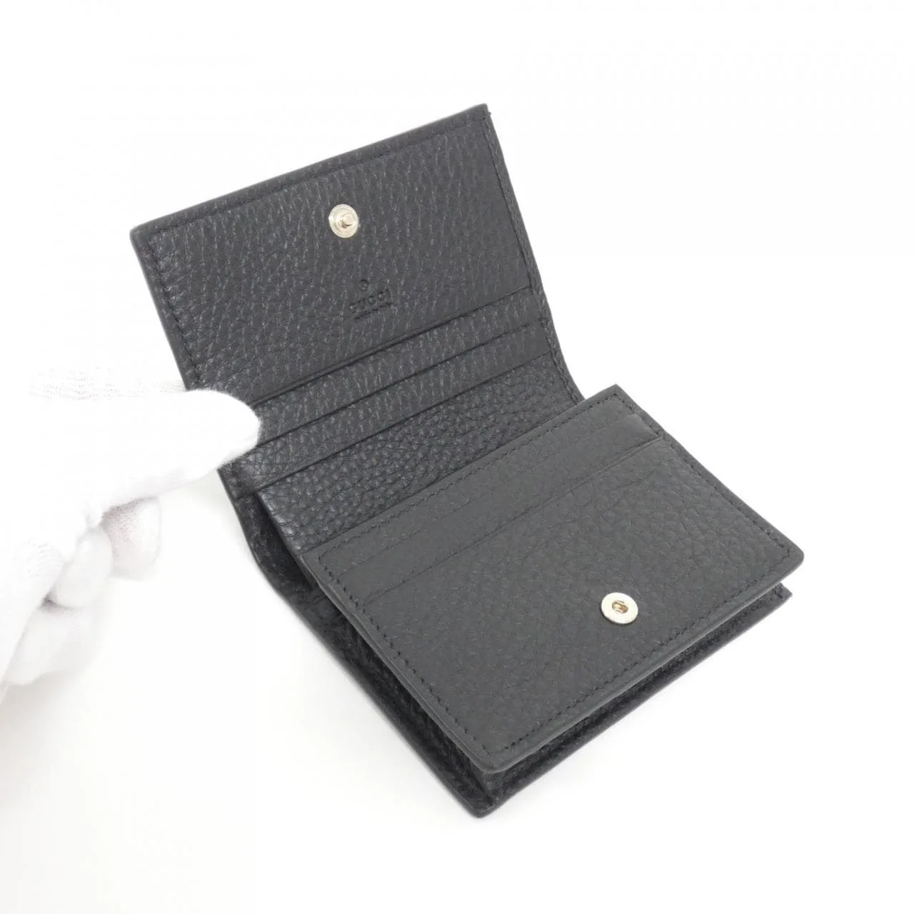 GUCCI 815901 AAEEM Wallet Leather 黑色 皮革 新品 - 縮圖 2