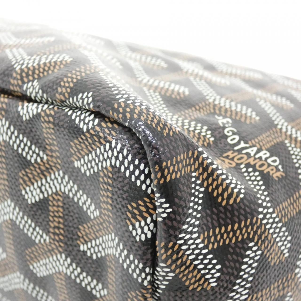 GOYARD Saint Louis AMA LOUIS PM Bag Canvas 黑色 帆布 中古品A - 縮圖 3