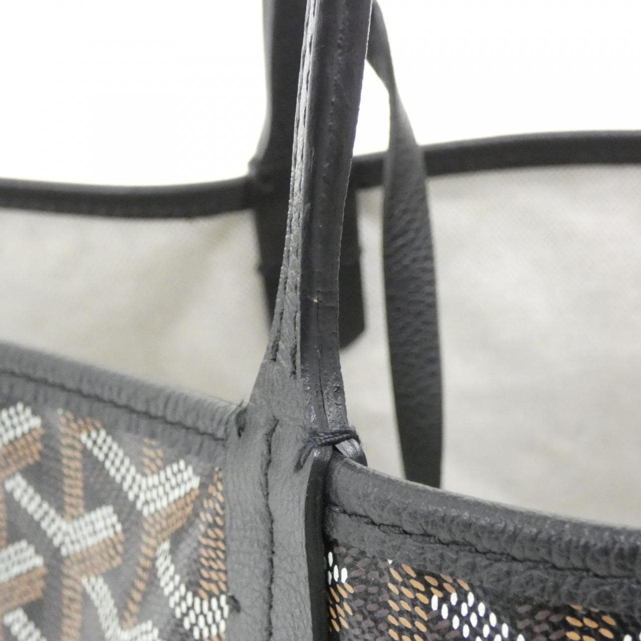 GOYARD Saint Louis AMA LOUIS PM Bag Canvas 黑色 帆布 中古品A - 縮圖 5