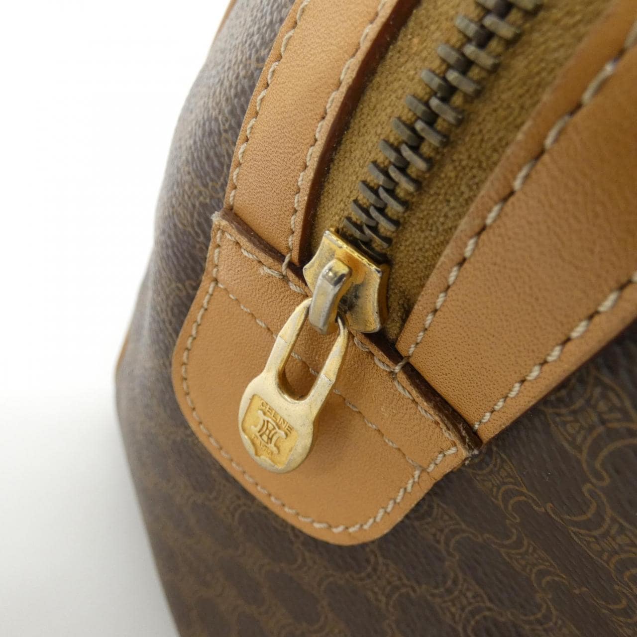 CELINE Boston Bag Canvas 棕色 帆布 - 縮圖 6