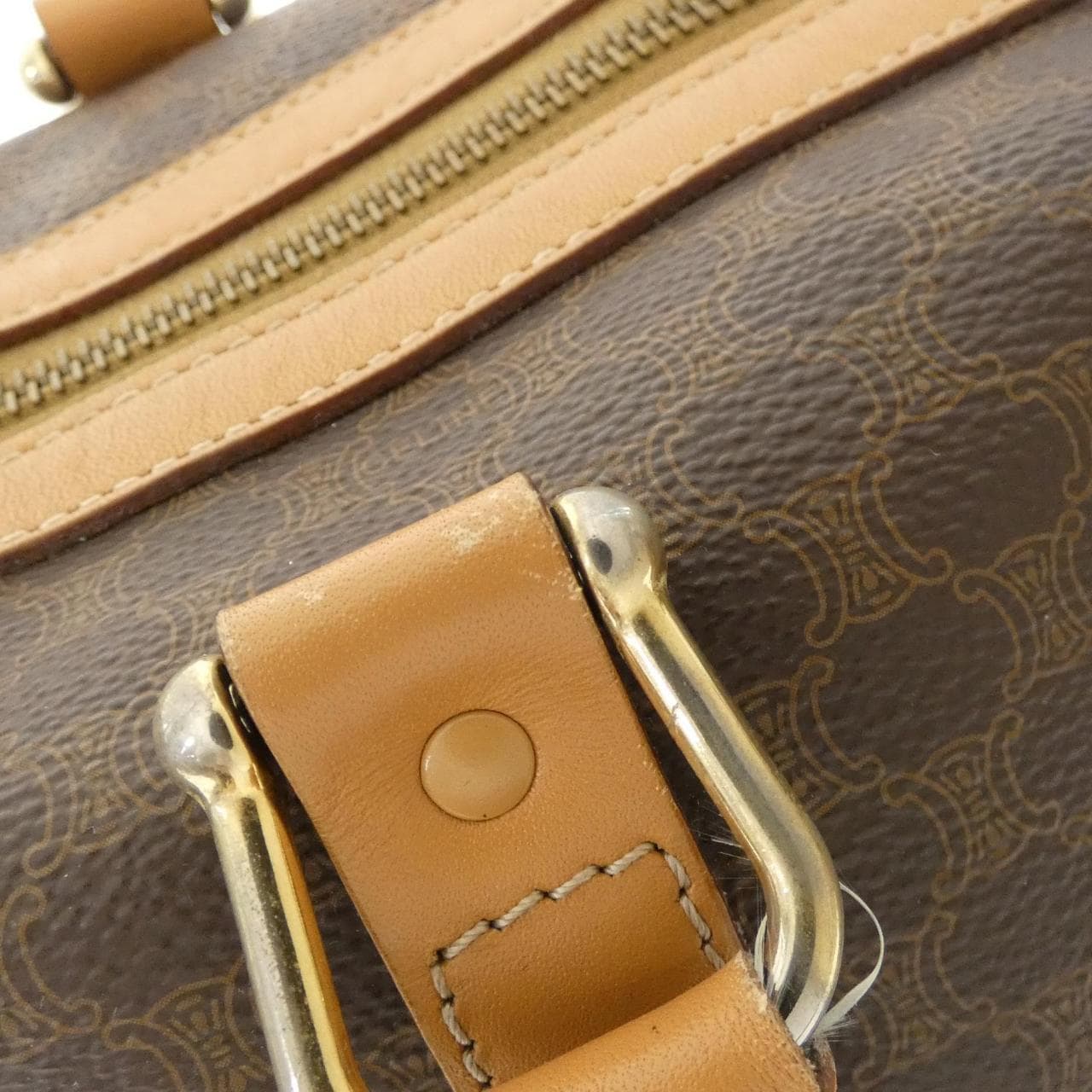 CELINE Boston Bag Canvas 棕色 帆布 - 縮圖 7