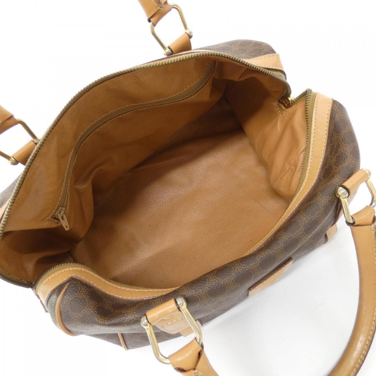 CELINE Boston Bag Canvas 棕色 帆布 - 縮圖 9