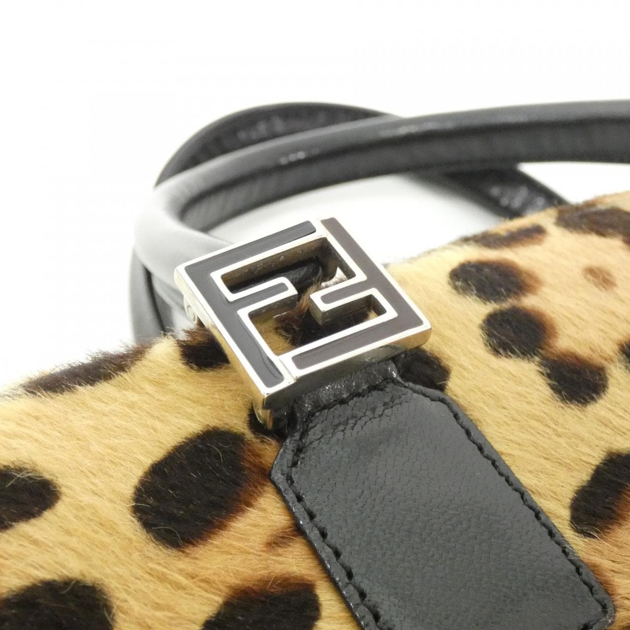 FENDI Handbag Leather 米色 皮革 中古品A - 縮圖 3