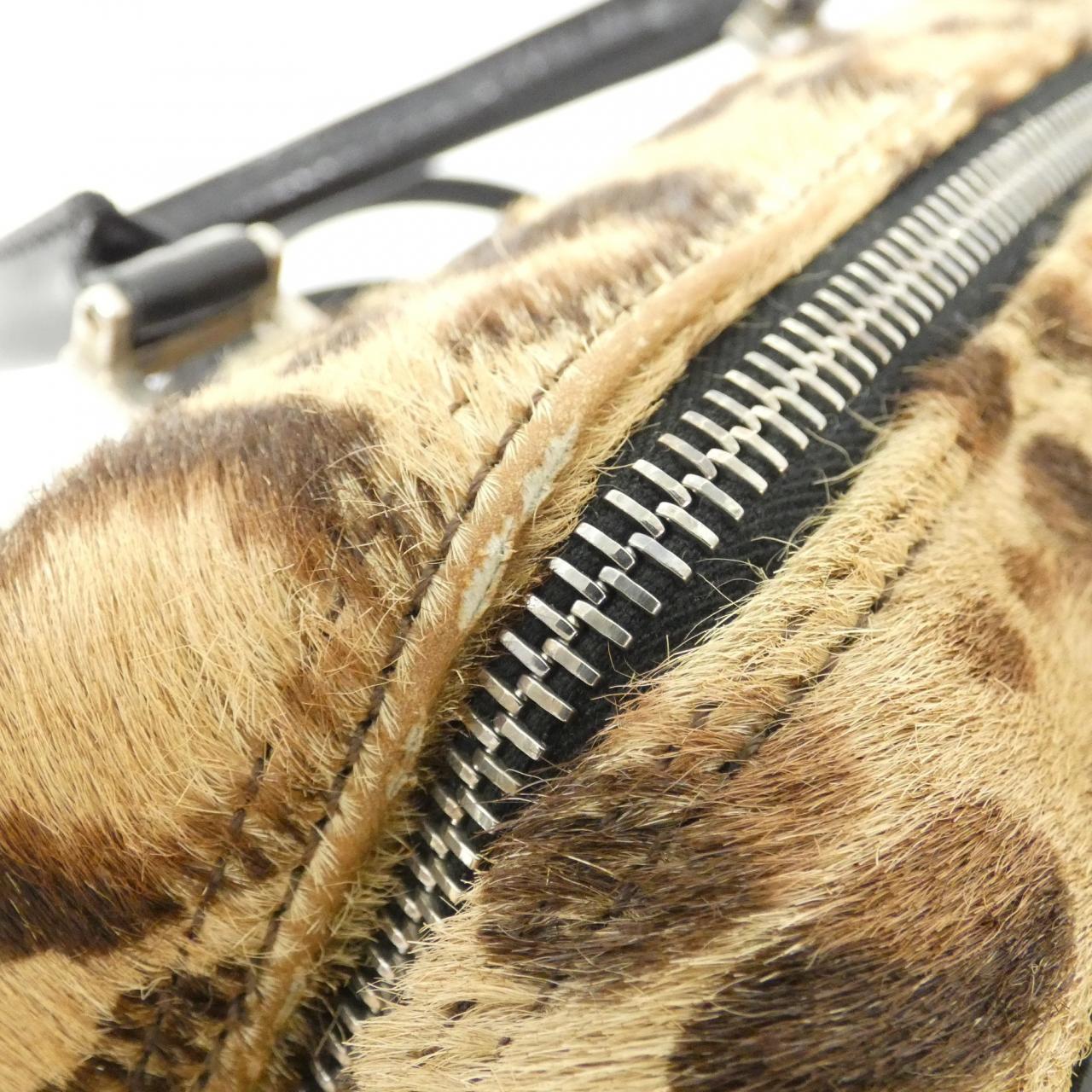 FENDI Handbag Leather 米色 皮革 中古品A - 縮圖 4