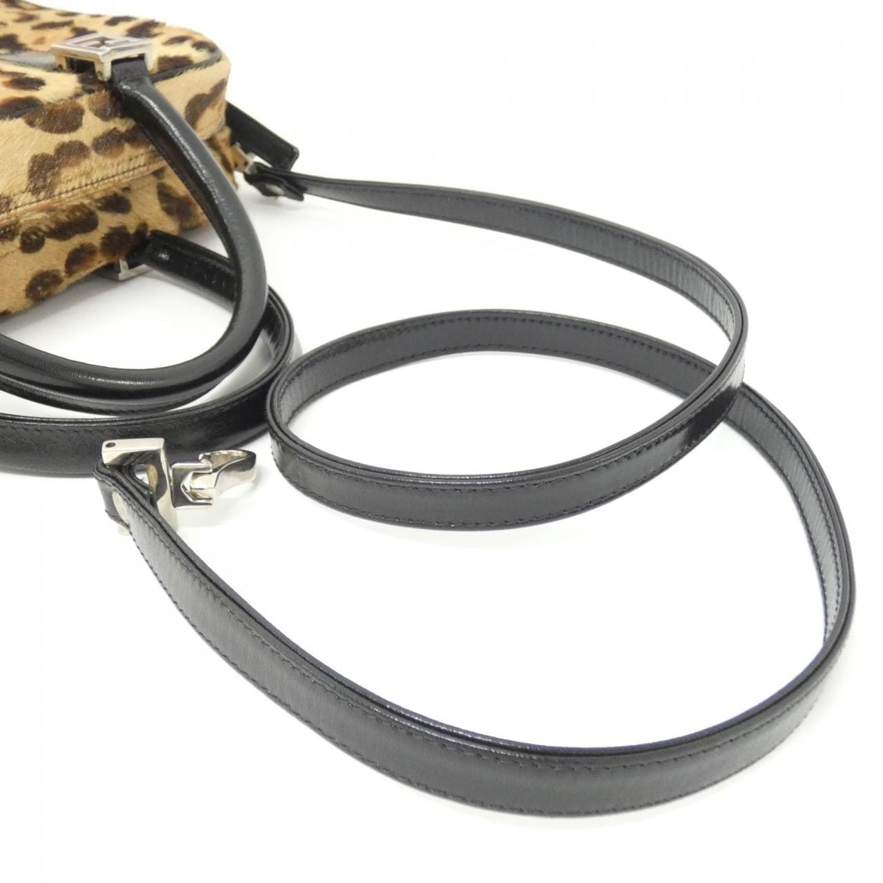 FENDI Handbag Leather 米色 皮革 中古品A - 縮圖 6