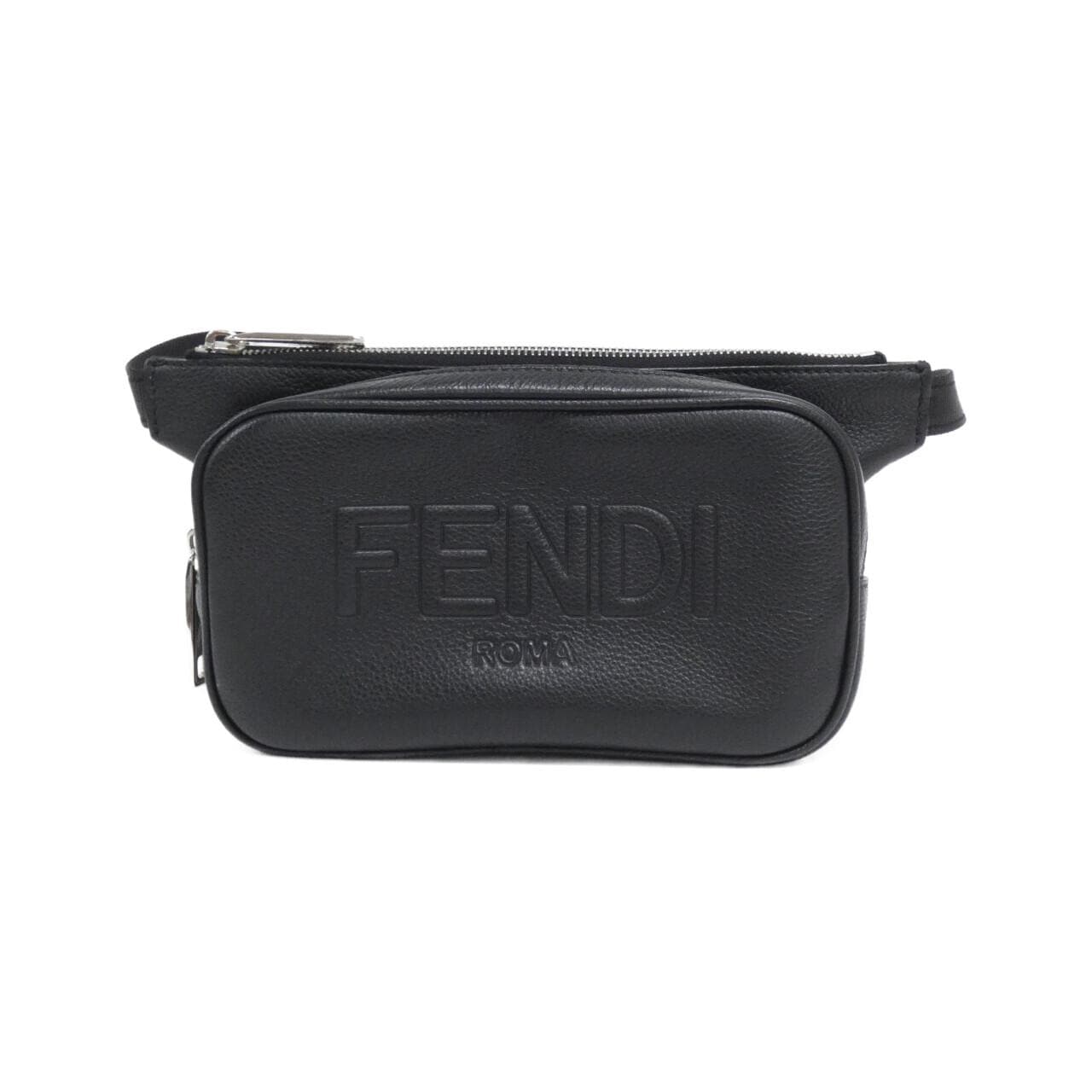 FENDI Baguette 7VA605 AMAC Belt Leather Black