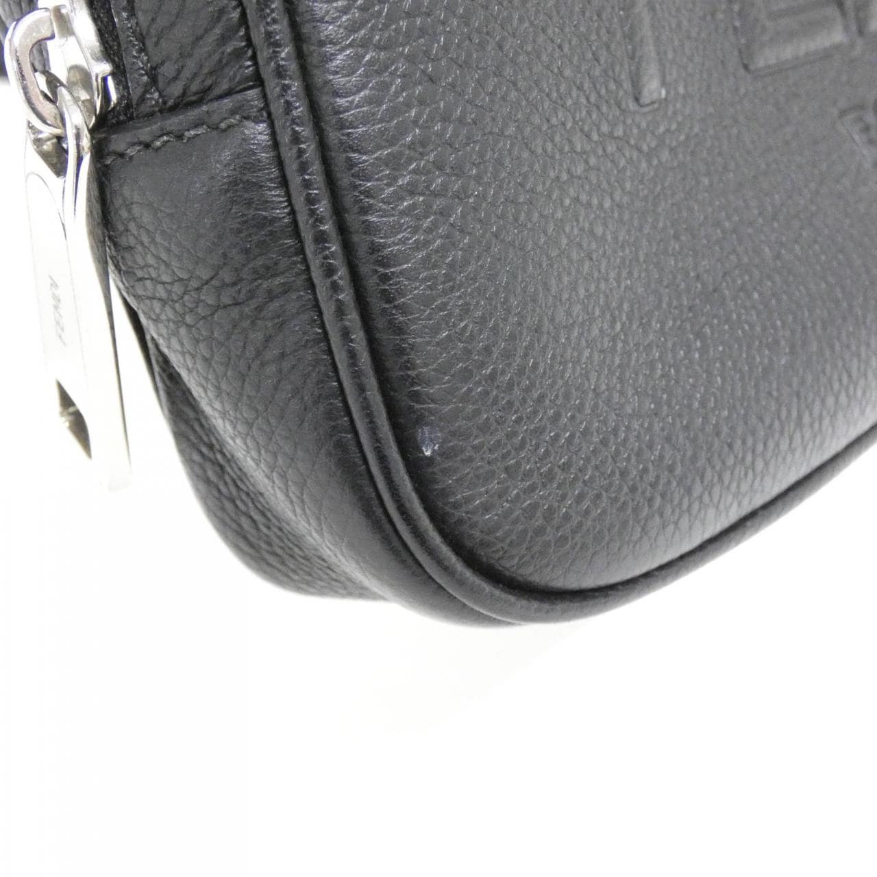 FENDI Baguette 7VA605 AMAC Belt Leather 黑色 皮革 中古品A - 縮圖 4