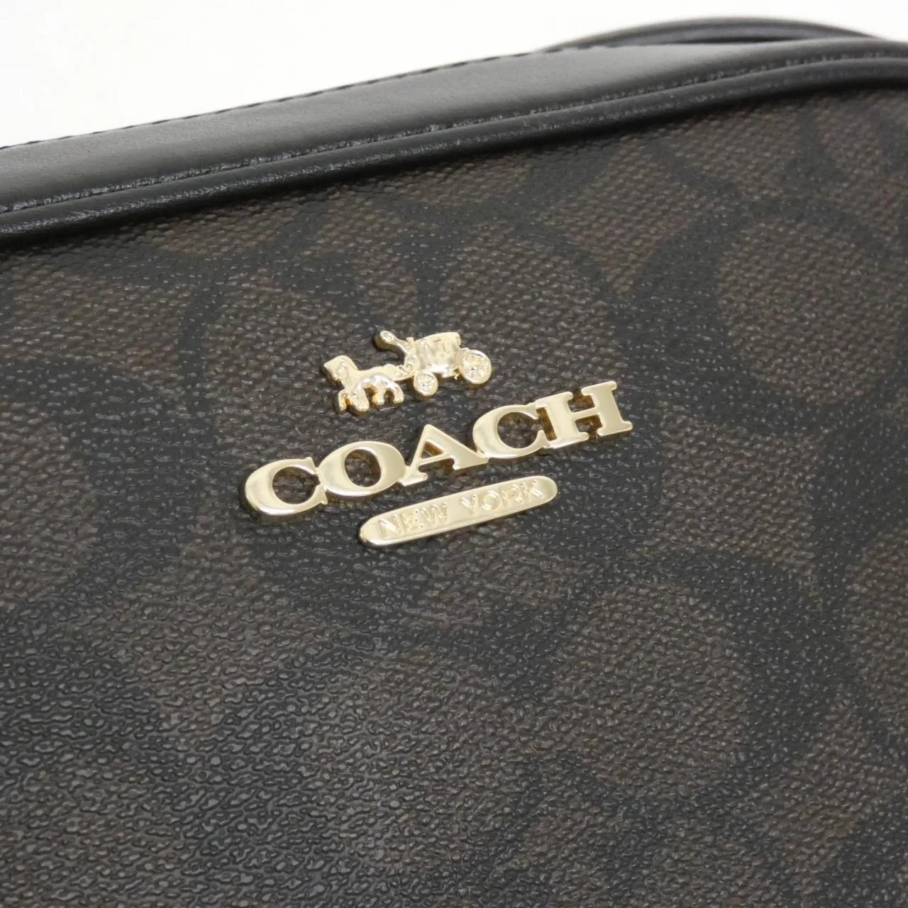 COACH CQ874 Shoulder Canvas Black Canvas New - Thumbnail 4
