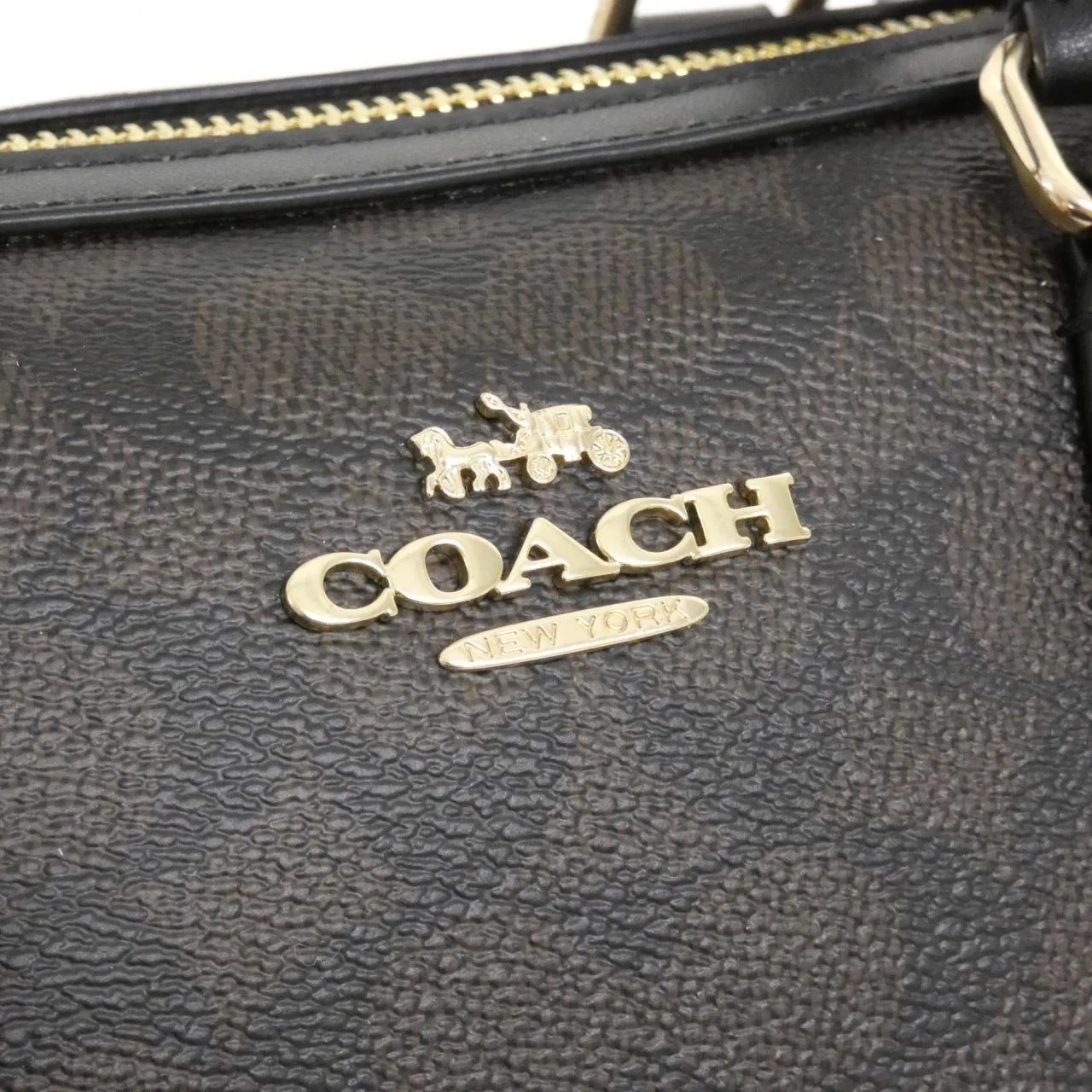 COACH CV961 Boston Canvas Black Canvas - Thumbnail 4