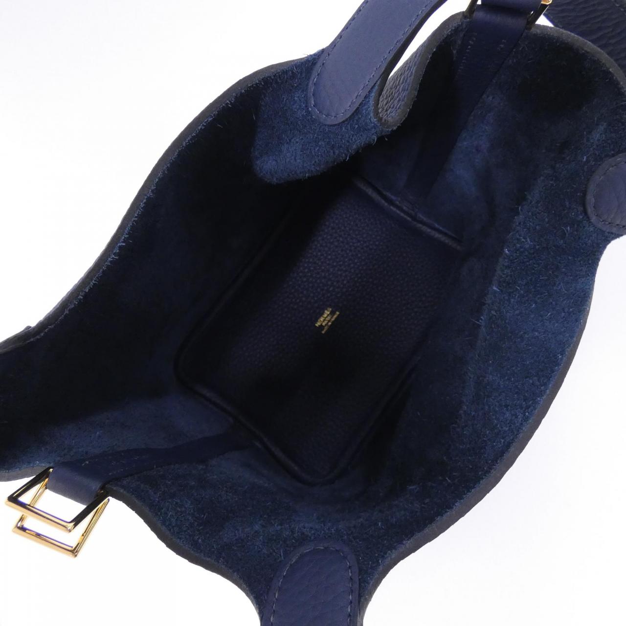 HERMES HERMÈS Picotin 056289CC Bag Clemence Blue Clemence Leather - Thumbnail 6