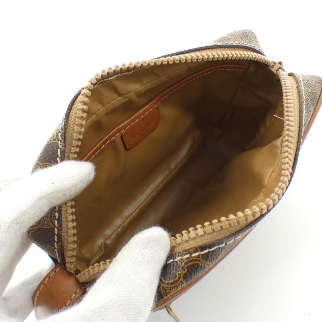 CELINE Bag Canvas 棕色 帆布 中古品A - 縮圖 9