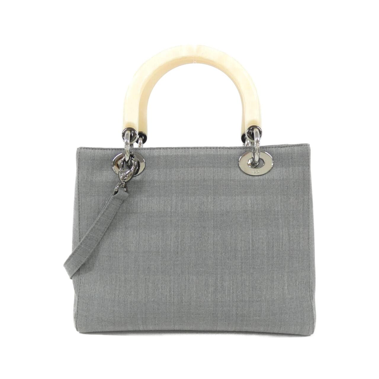 DIOR Lady Dior Bag Canvas 米色 帆布 中古品A - 縮圖 2