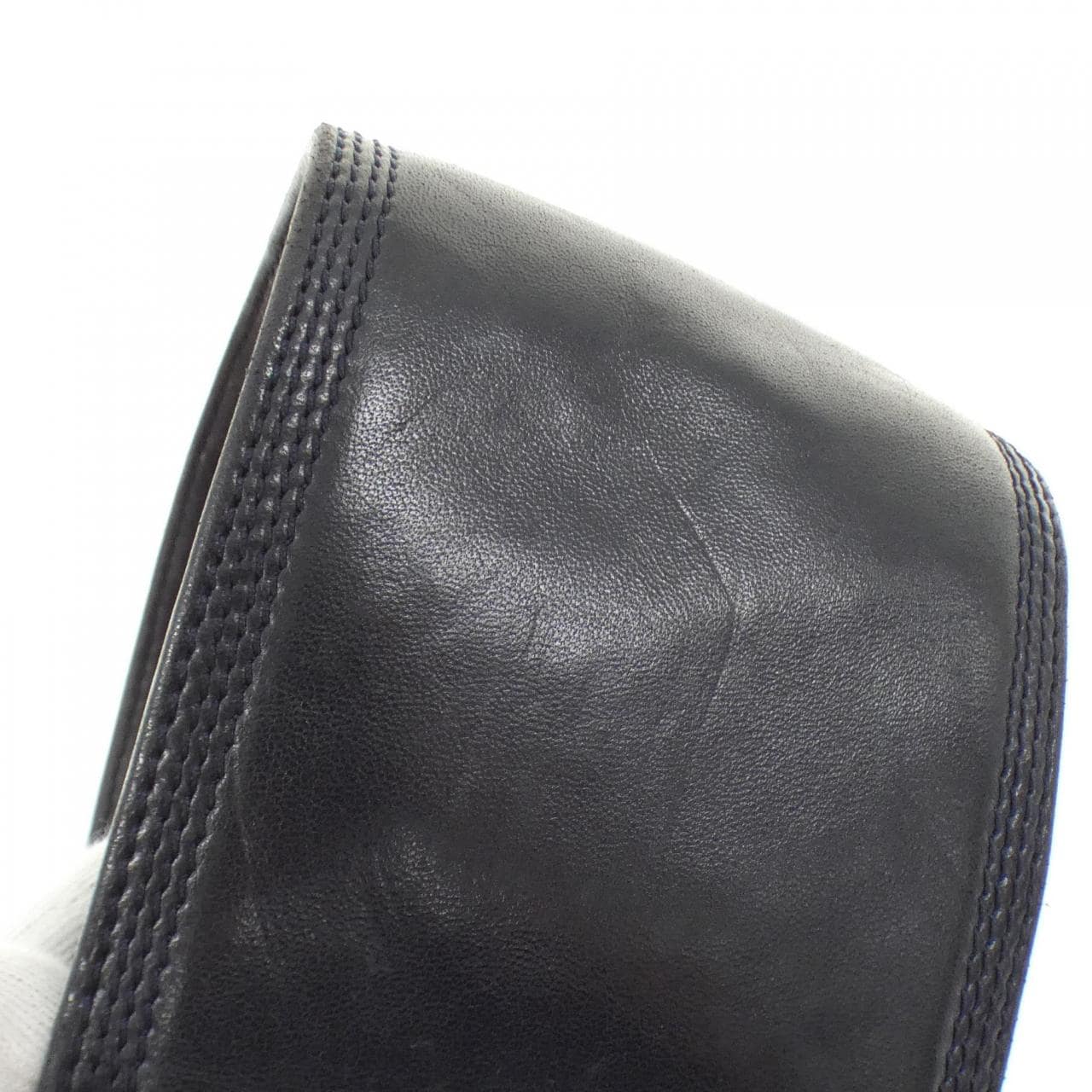 LOEWE Shoulder Bag Leather 深藍色 皮革 中古品B - 縮圖 4