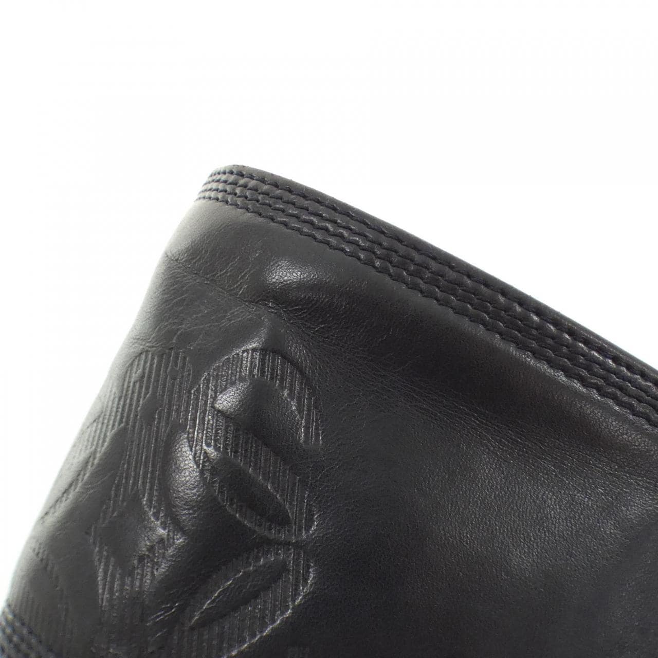 LOEWE Shoulder Bag Leather 深藍色 皮革 中古品B - 縮圖 5