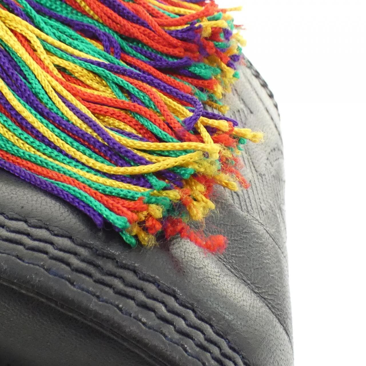 LOEWE Shoulder Bag Leather 深藍色 皮革 中古品B - 縮圖 7