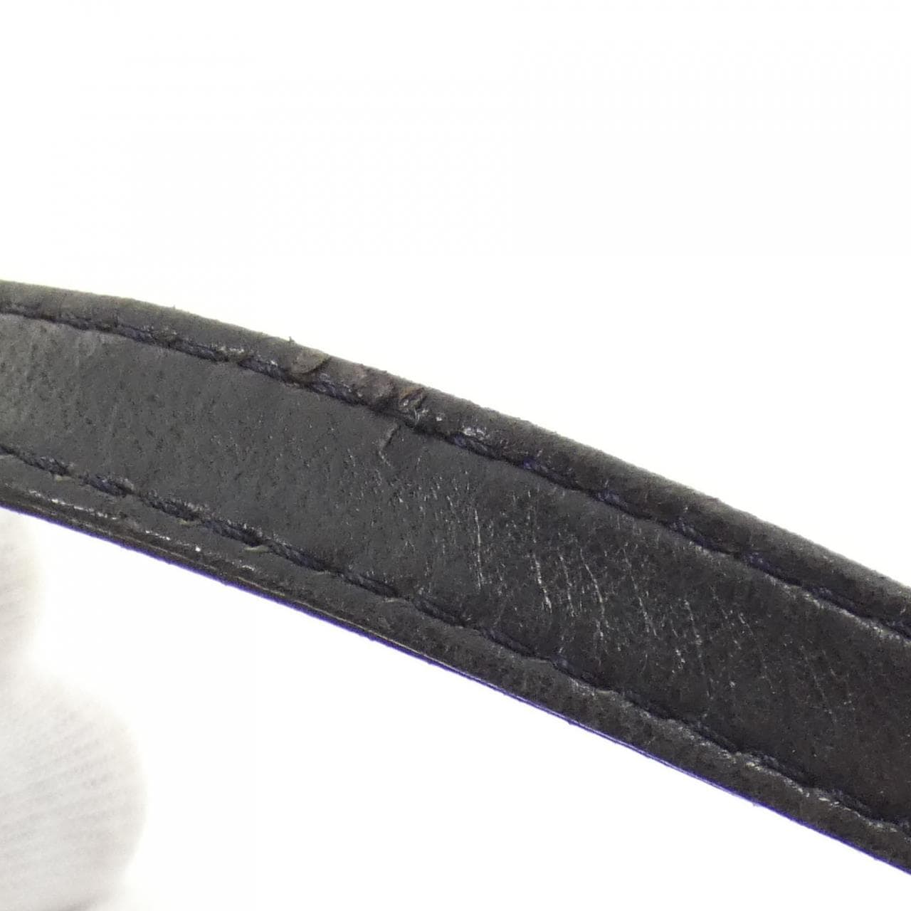 LOEWE Shoulder Bag Leather 深藍色 皮革 中古品B - 縮圖 8