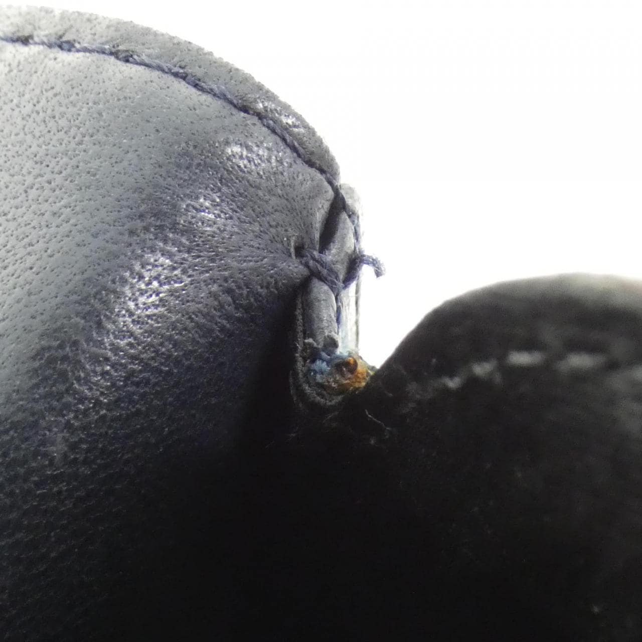 LOEWE Shoulder Bag Leather 深藍色 皮革 中古品B - 縮圖 10