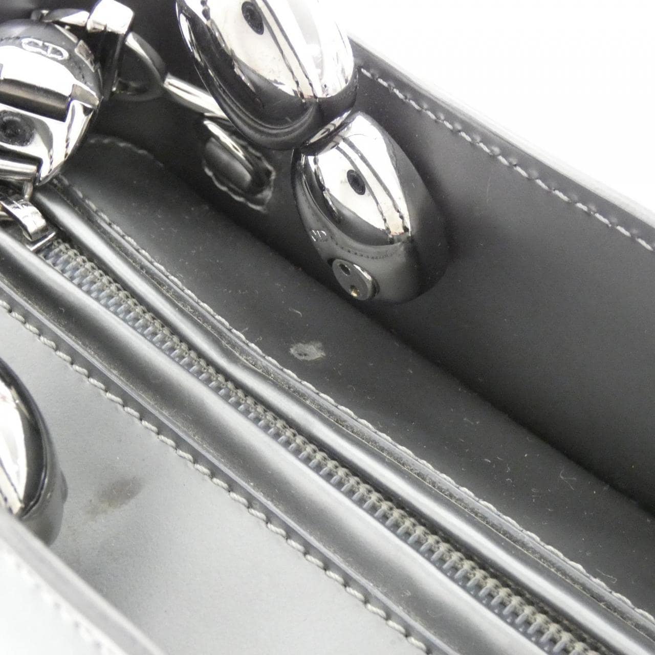 DIOR Bag Leather Grey Leather - Thumbnail 6
