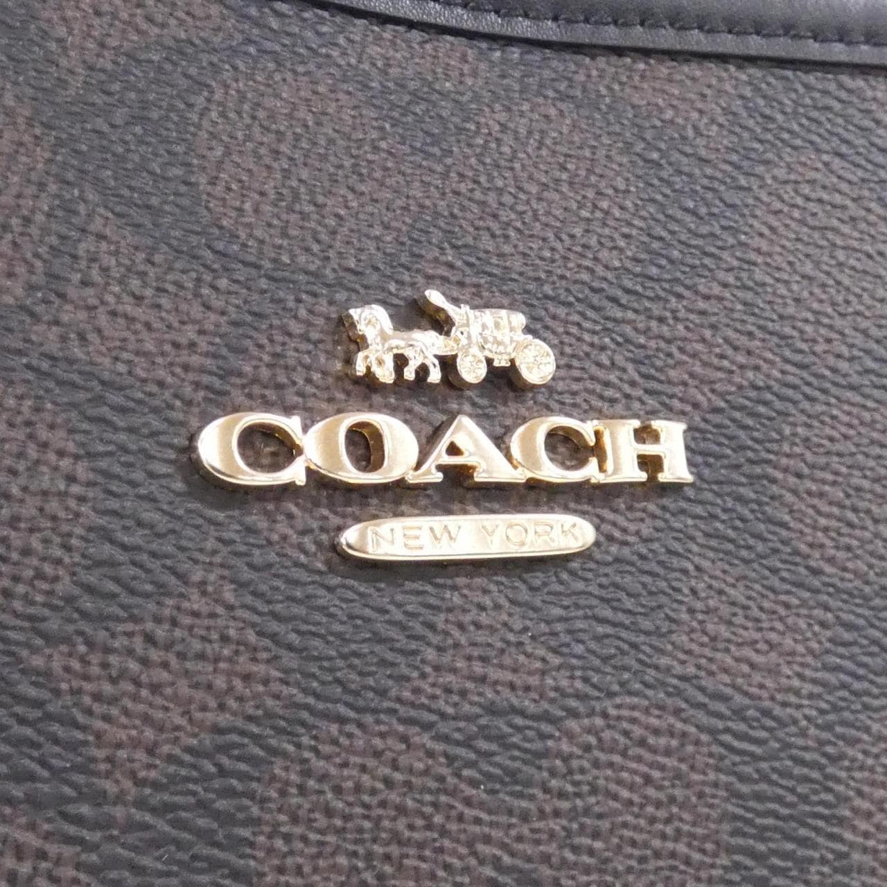 COACH CT802 Shoulder Bag Canvas 黑色 帆布 新品 - 縮圖 4