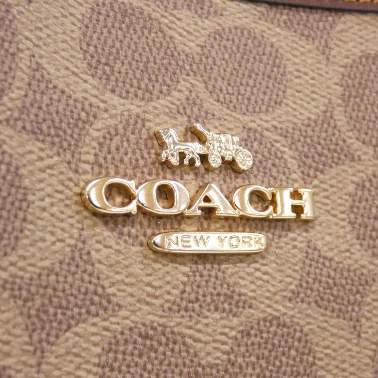 COACH CT802 Shoulder Bag Canvas 黑色 帆布 新品 - 縮圖 4