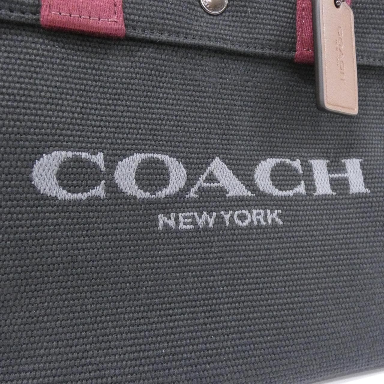 COACH CU299 Bag Canvas 黑色 帆布 - 縮圖 4