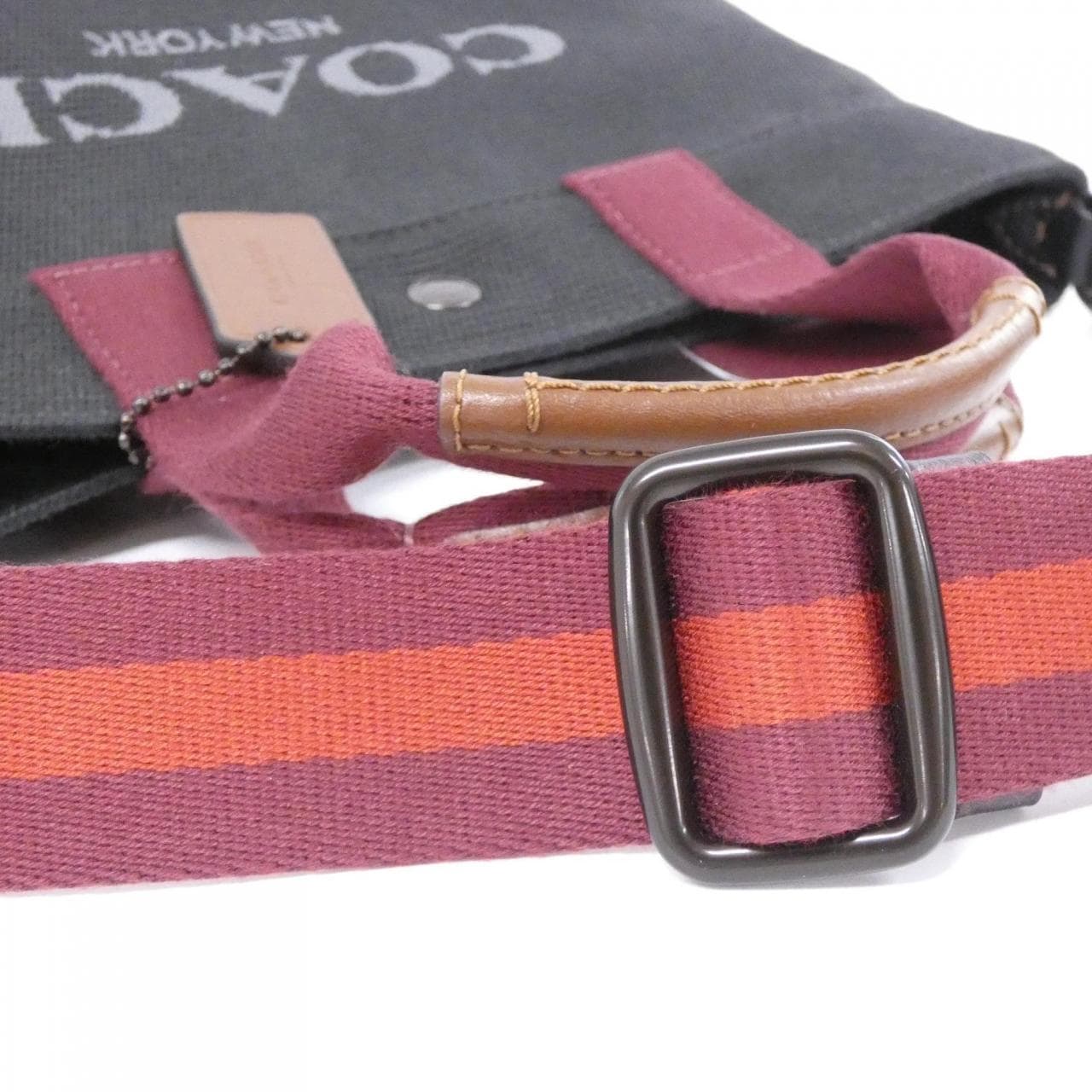 COACH CU299 Bag Canvas 黑色 帆布 - 縮圖 5