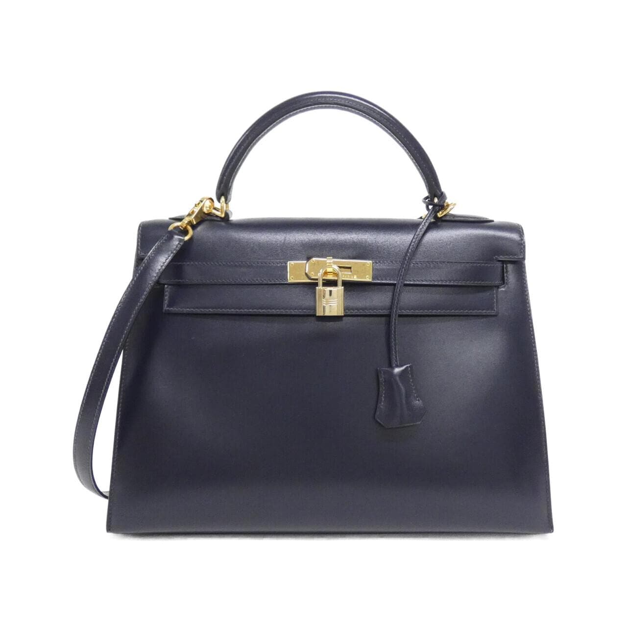 HERMES HERMÈS Kelly 001858CC Bag Box Calf Blue