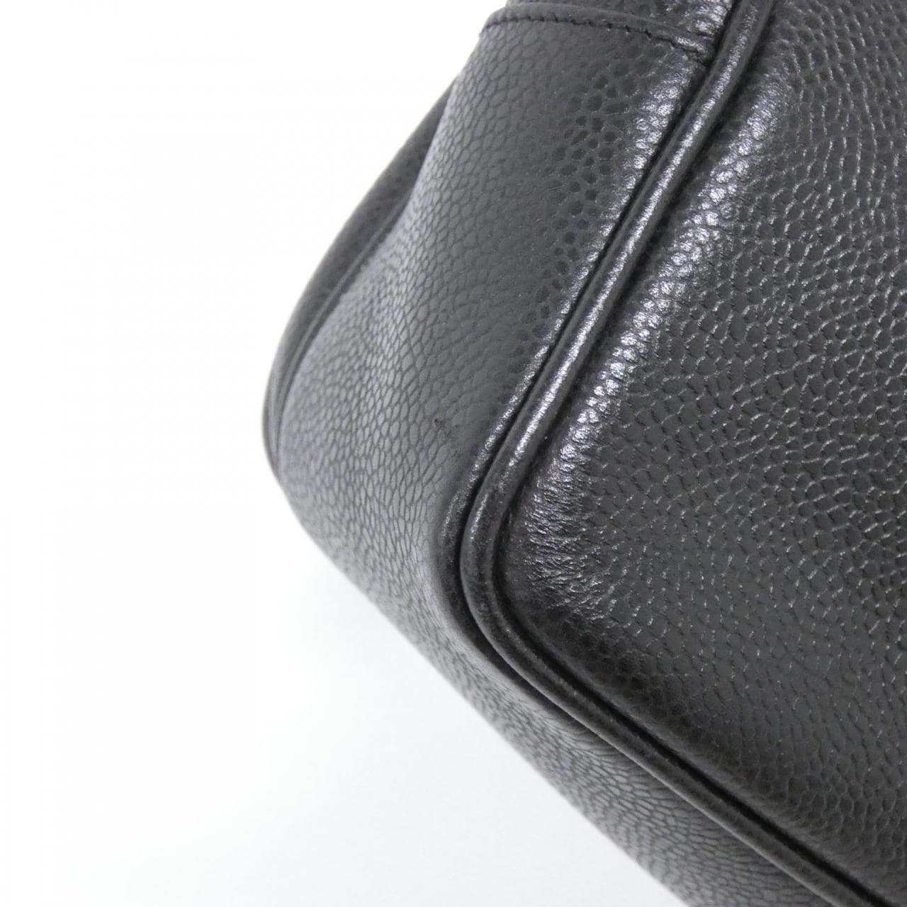 CHANEL 03682 Shoulder Bag Grained Calfskin 黑色 荔枝紋牛皮 中古品A - 縮圖 4