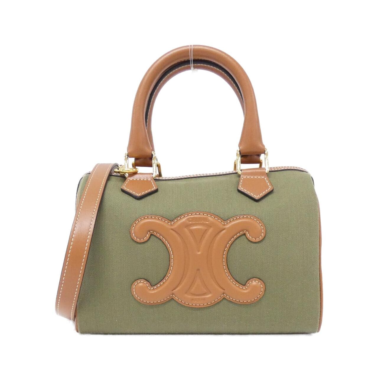 CELINE 197582ESP Boston Bag Canvas