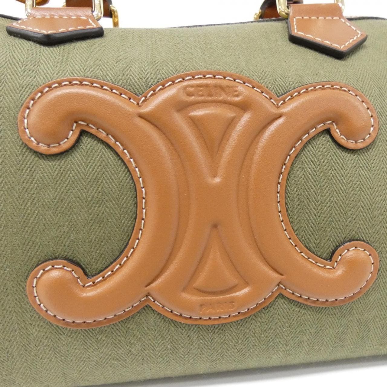 CELINE 197582ESP Boston Bag Canvas Canvas - Thumbnail 4