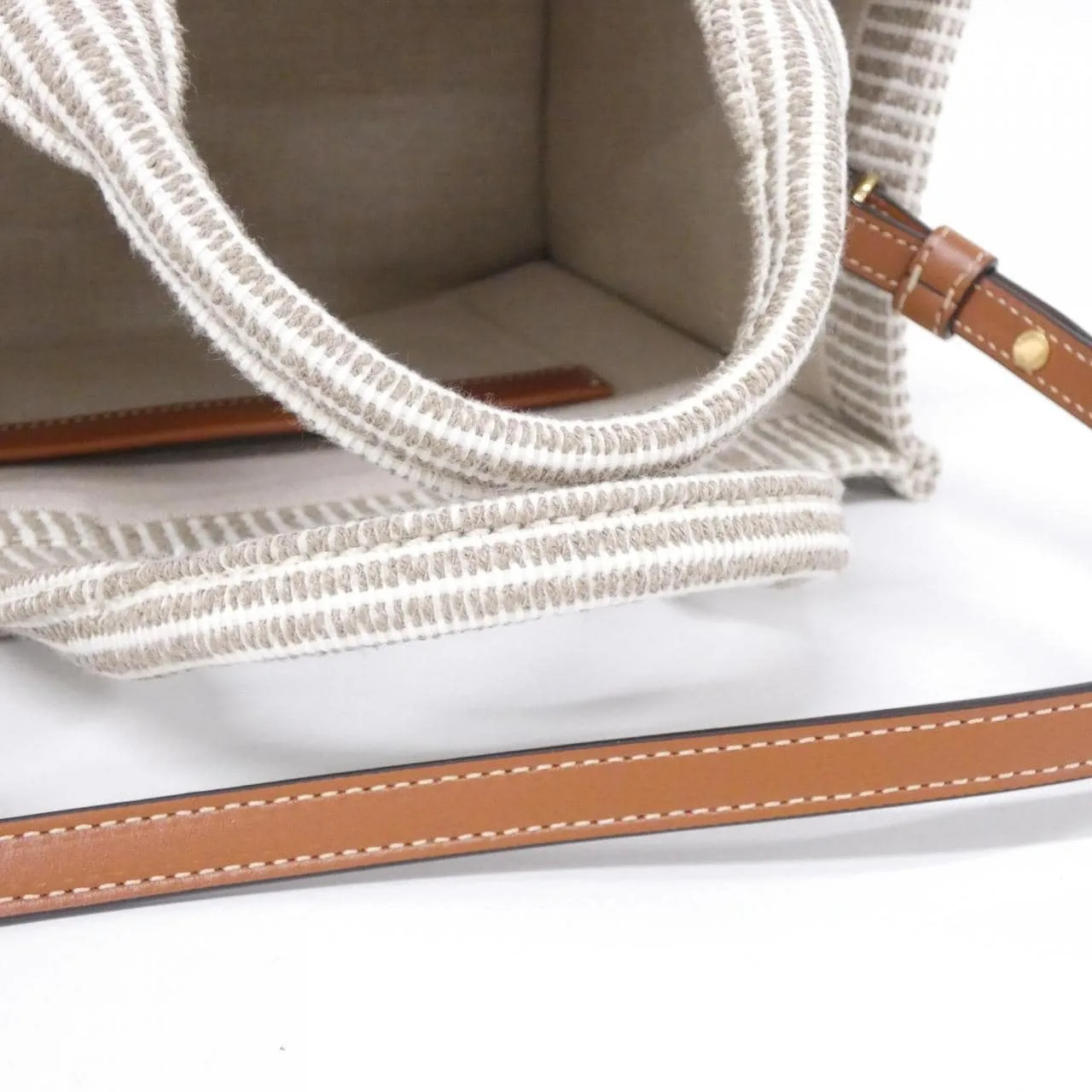 CELINE Cabas 199162FEE Handbag Canvas 米色 帆布 新品 - 縮圖 5