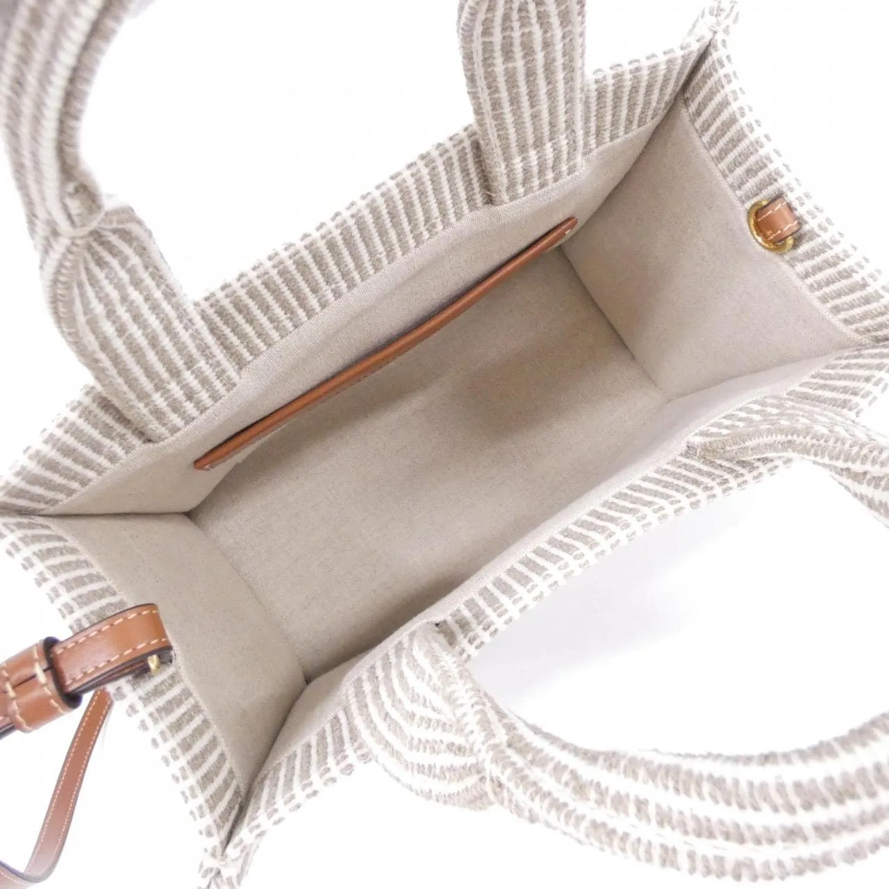 CELINE Cabas 199162FEE Handbag Canvas 米色 帆布 新品 - 縮圖 6