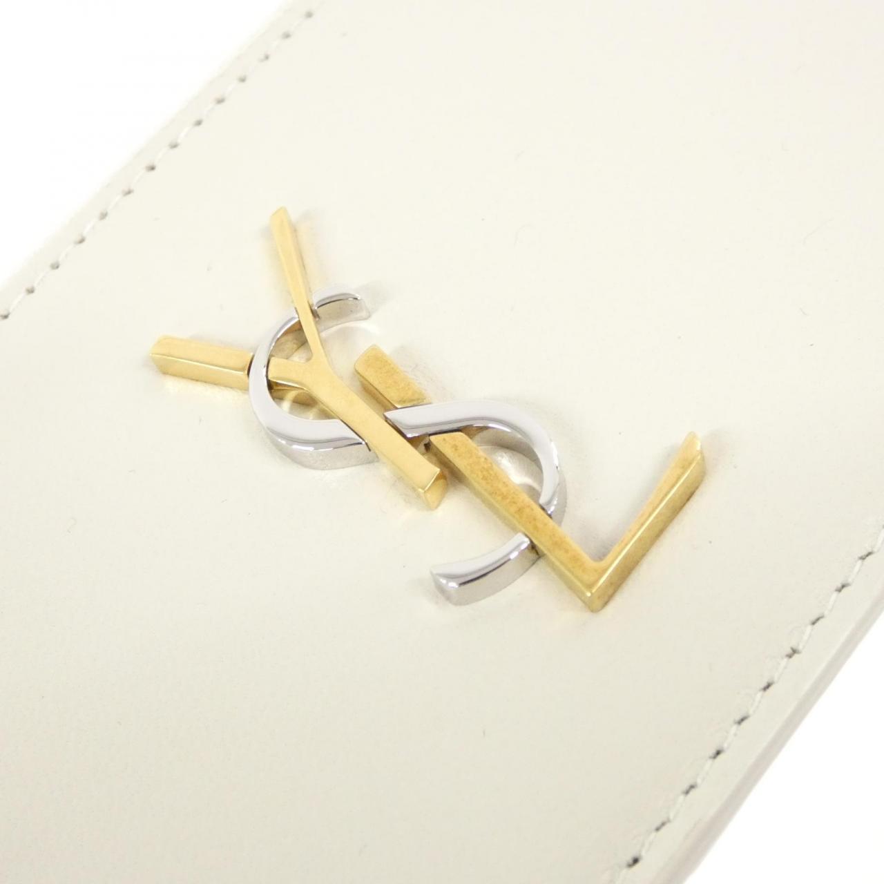 SAINT LAURENT 611558 AAB4K Coin Case Leather 3