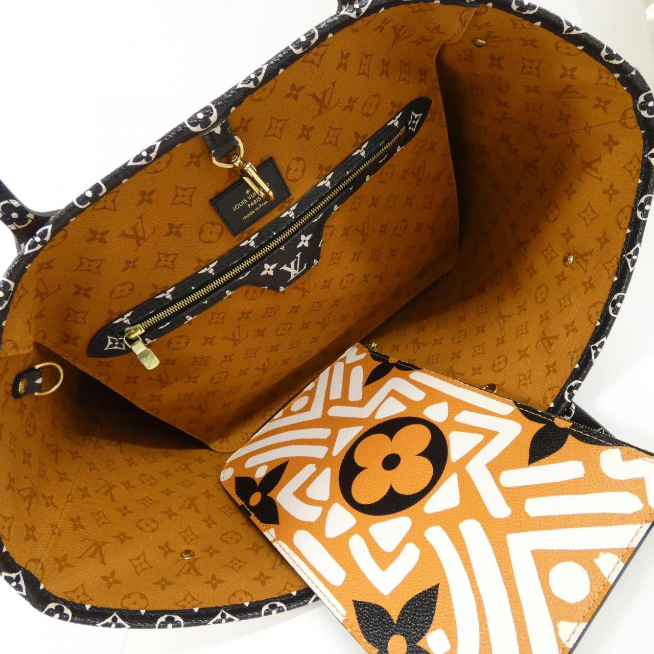 LOUIS VUITTON Neverfull M56584 Bag Canvas 黑色 帆布 中古品A - 縮圖 6