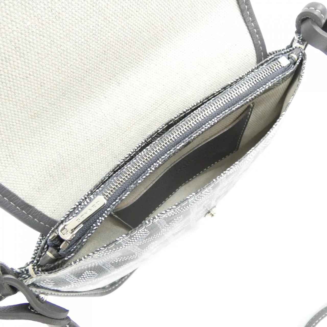 GOYARD Shoulder Canvas 黑色 帆布 中古品A - 縮圖 6