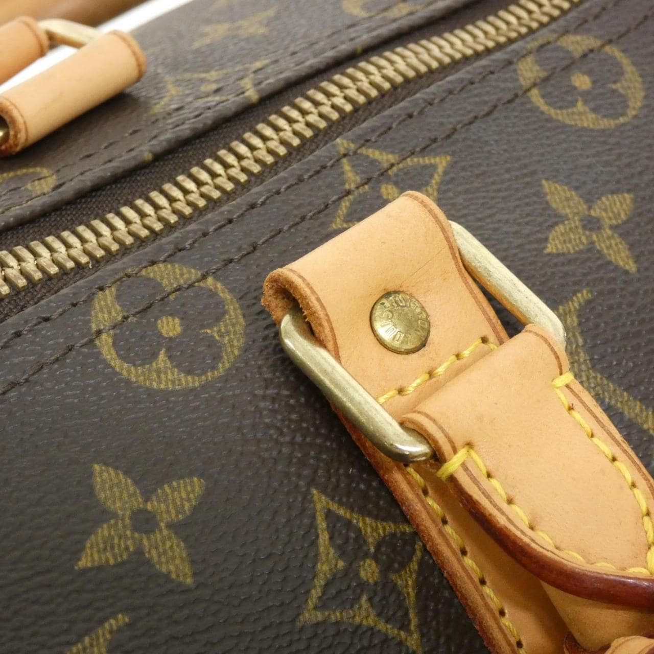 LOUIS VUITTON Keepall M41428 Boston Bag Monogram 黑色 Monogram 中古品B - 縮圖 6