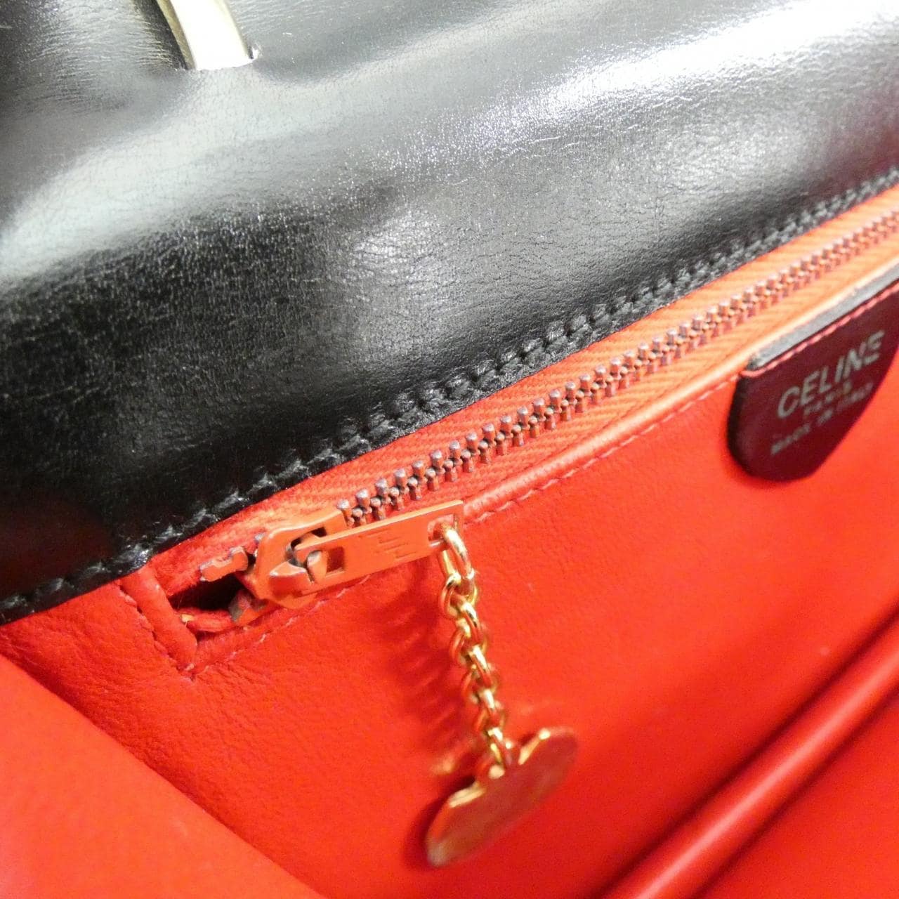 CELINE Bag Leather 黑色 皮革 中古品B - 縮圖 9