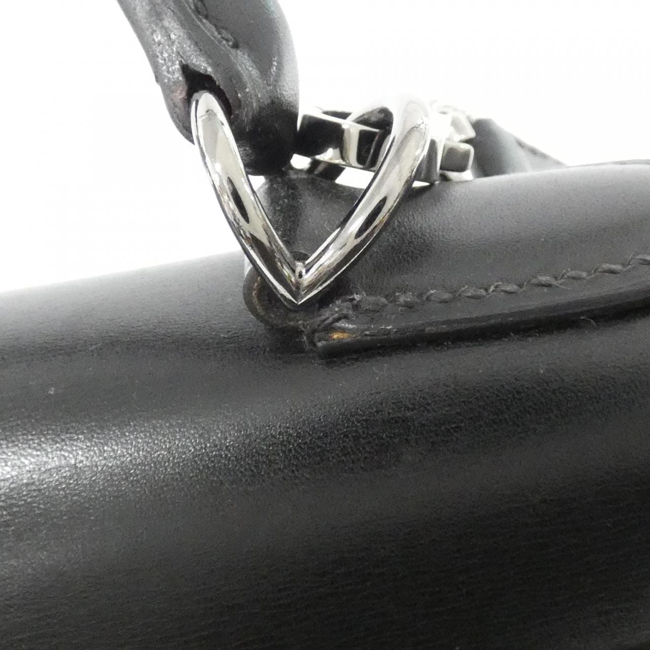 HERMES HERMÈS Kelly 039202CR Bag Box Calf Black Box Calf Leather - Thumbnail 6