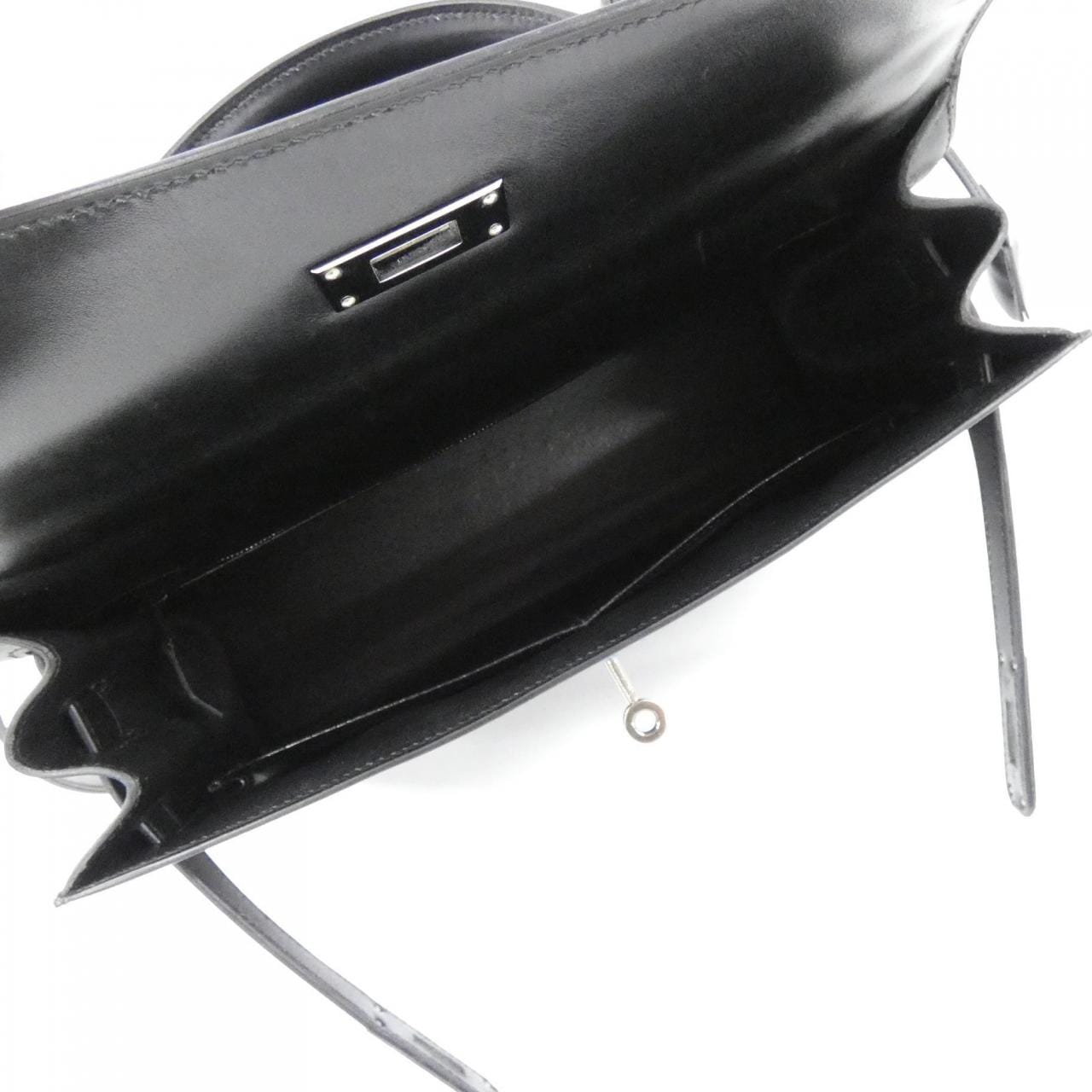 HERMES HERMÈS Kelly 039202CR Bag Box Calf Black Box Calf Leather - Thumbnail 8