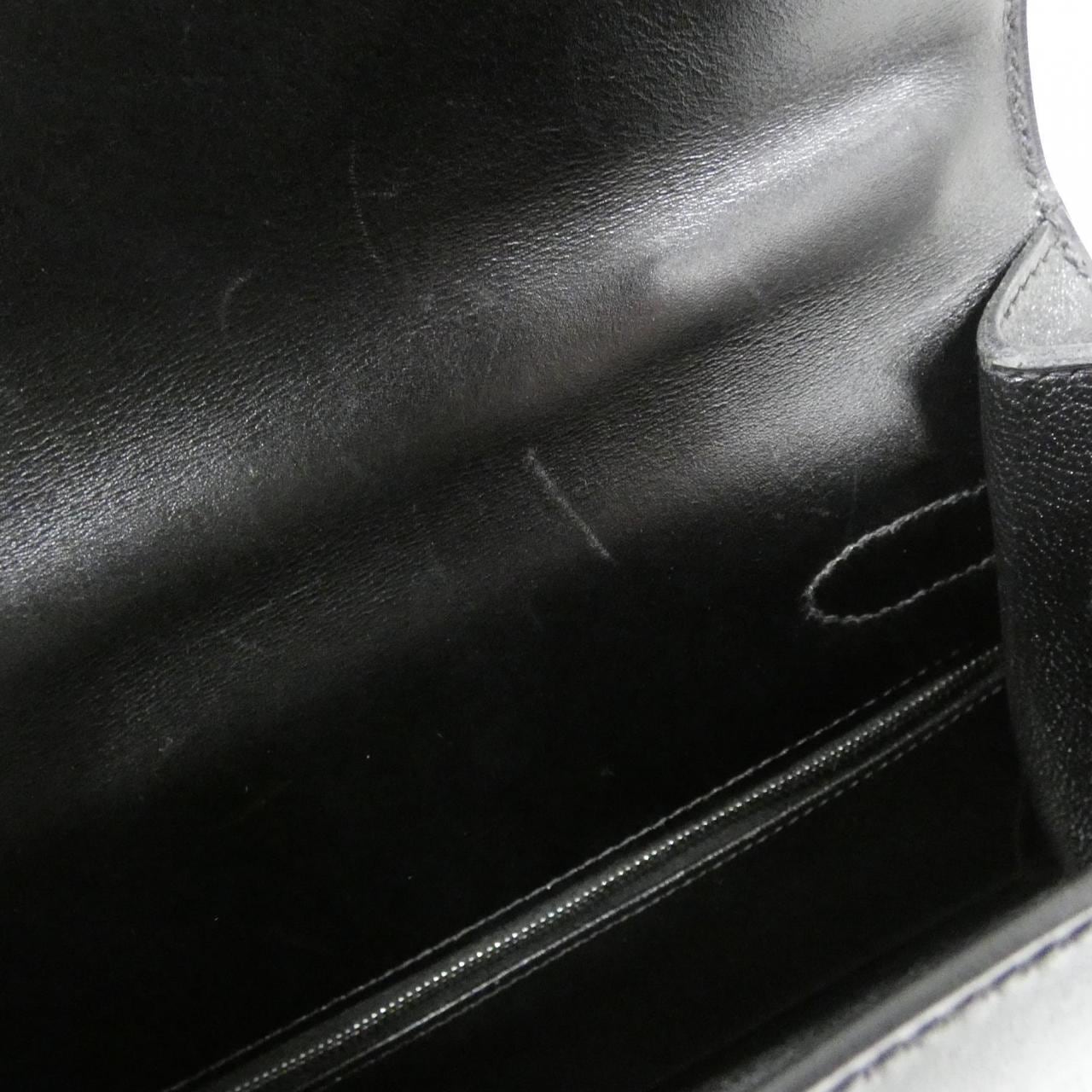 HERMES HERMÈS Kelly 039202CR Bag Box Calf Black Box Calf Leather - Thumbnail 9